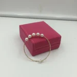Sinya Natural Pearl 18k Gold Tube Bangles Bracelet for Women Girl Mum Lover Diameter 55mm Pearls Dia 7-8mm News - Image 5