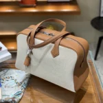 Canvas Handbag Fashion Women's Bag High-Capacity Bowling Bag Pillow Bag New 2025 Color Block - Image 5