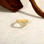 ATTAGEMS Double Cross Design Band Moissanit Rings for Women DVVS1 Grade 3*2mm Pear Cut 925 Sterling Silver Engagement Jewelry - Image 3