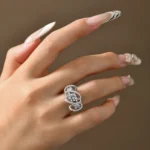 ATTAGEMS Three-Stone Cluster Moissanite Ring for Women 1CT Round Cut 100% 925 Sterling Silver Twist Band Engagement Fine Jewelry - Image 5