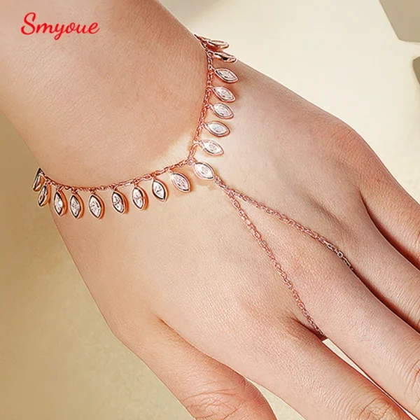 Smyoue 2.5*5mm Marquise Cut Bubbles Moissanite Bracelets for Women Valentine's Day Gifts Female Chain 100% 925 Sterling Silver