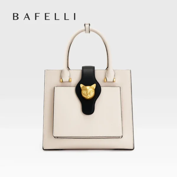 BAFELLI WOMEN'S BAGS NEW 2025 CELEBRITY FASHION CAT HANDBAG CROSSBODY SHOULDER FEMALE LEATHER DESIGNER STYLISH LUXURY PURSE