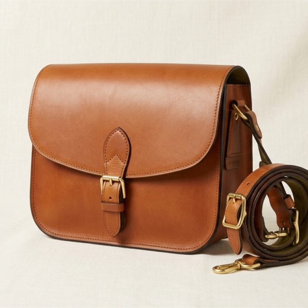 Classic Tan Leather Saddle Bag